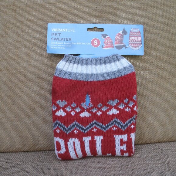 Vibrant Life Other - "Spoiled" Pet Sweater Size S Dog or Cat
